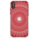 Large White Mandala Transparent Design Slim TPU Phone Case Warehouse X XS Max XR