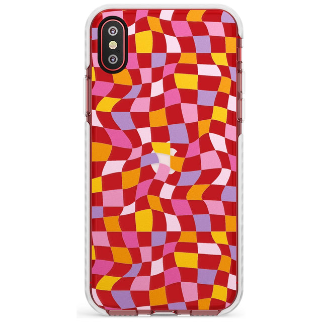 Wonky Squares Pattern Impact Phone Case for iPhone X XS Max XR