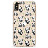 Watercolour Panda Pattern Slim TPU Phone Case Warehouse X XS Max XR