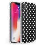 Designer Chic Black Polka Dot Phone Case iPhone X / iPhone XS / Impact Case,iPhone XR / Impact Case,iPhone XS MAX / Impact Case Blanc Space