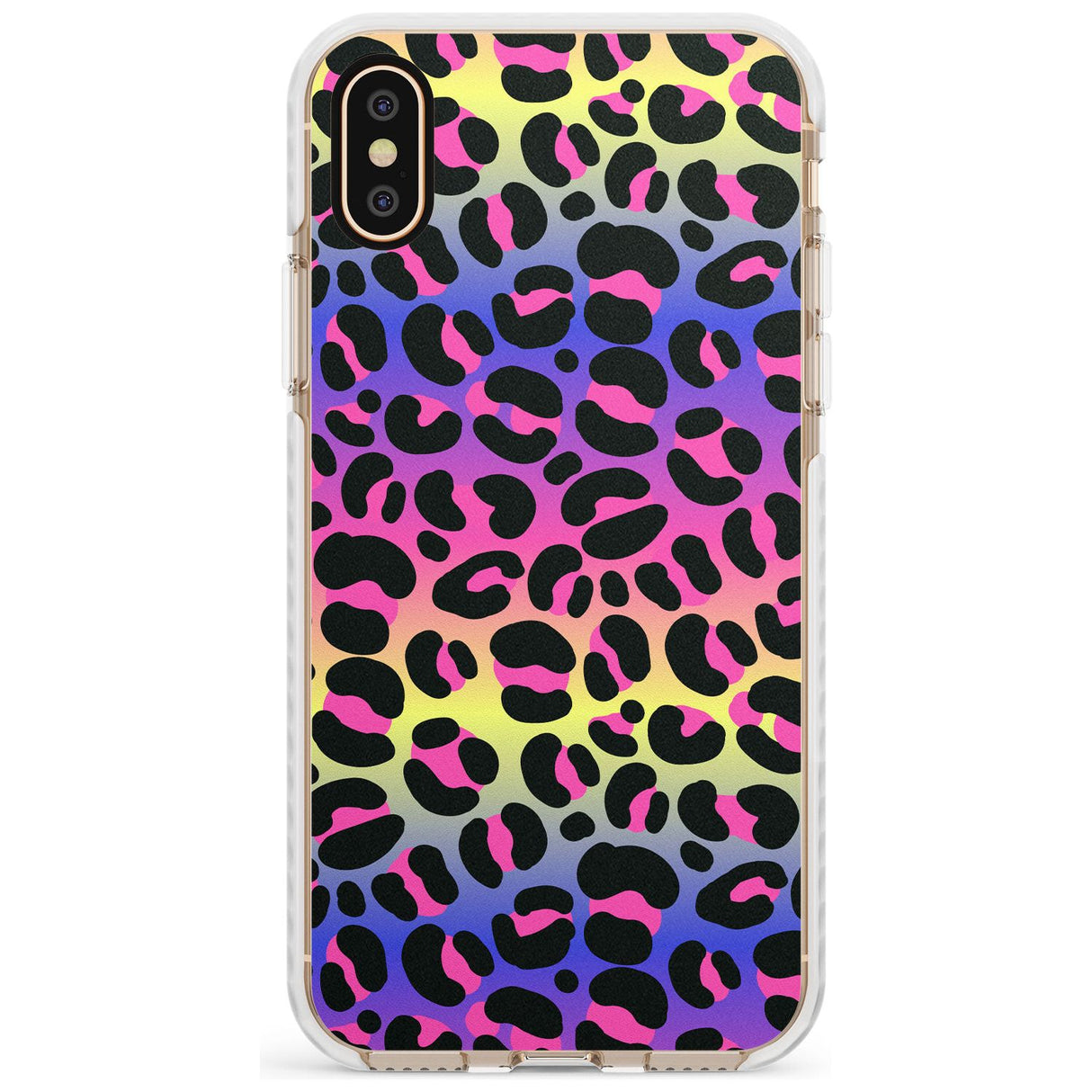 Rainbow Gradient Leopard Print Slim TPU Phone Case Warehouse X XS Max XR