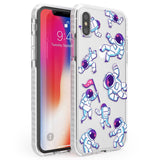 Astronaut Pattern Phone Case iPhone X / iPhone XS / Impact Case,iPhone XR / Impact Case,iPhone XS MAX / Impact Case Blanc Space