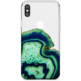 Neon Green & Blue Agate Crystal Transparent Design Slim TPU Phone Case Warehouse X XS Max XR