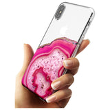 Bright Pink Gemstone Crystal Clear Design Slim TPU Phone Case Warehouse X XS Max XR