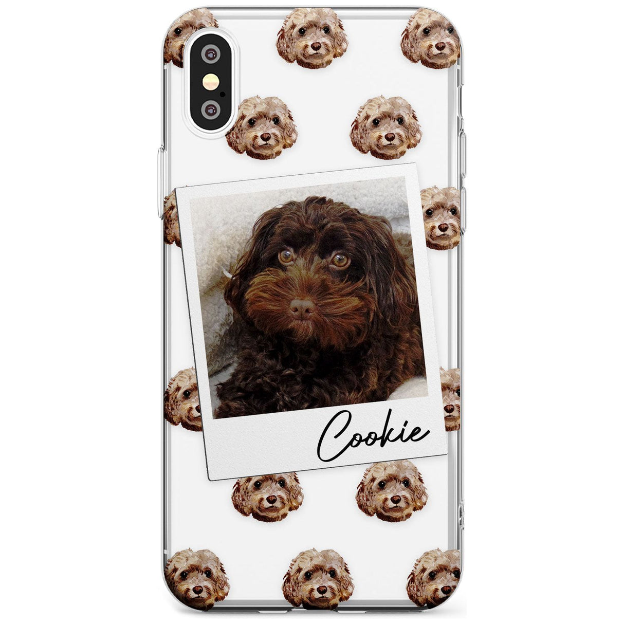 Cockapoo, Brown - Custom Dog Photo Black Impact Phone Case for iPhone X XS Max XR