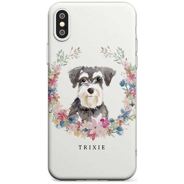 Miniature Schnauzer - Watercolour Dog Portrait Slim TPU Phone Case Warehouse X XS Max XR