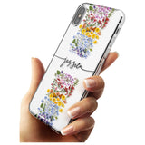 Custom Wildflower Stripe Black Impact Phone Case for iPhone X XS Max XR