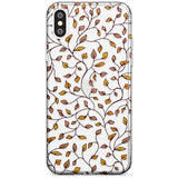 Personalised Autumn Leaves Pattern Slim TPU Phone Blanc Space X XS Max XR