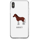 Personalised Brown Horse Slim TPU Phone Blanc Space X XS Max XR