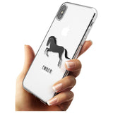 Personalised Black Horse Slim TPU Phone Blanc Space X XS Max XR