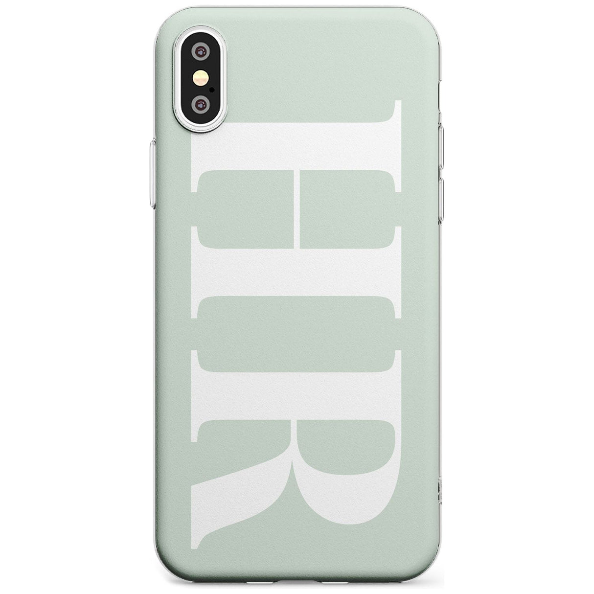 White & Seafoam Green Personalised iPhone Case  Slim Case Custom Phone Case - Case Warehouse