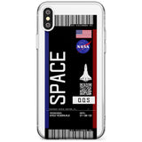 Personalised NASA Boarding Pass (Dark) Slim TPU Phone Blanc Space X XS Max XR