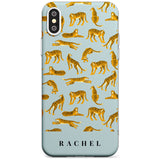 Personalised Tiger Pattern: Turquoise Black Impact Phone Case for iPhone X XS Max XR