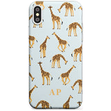 Safari Giraffe Pattern on Blue iPhone Case  Slim Case Custom Phone Case - Case Warehouse