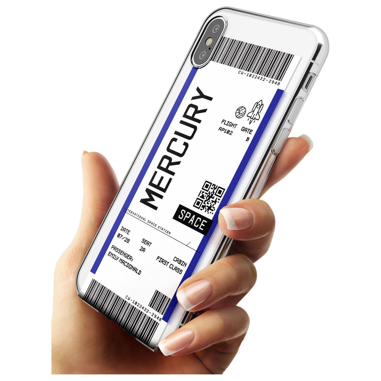 Mercury Custom Space Travel Ticket iPhone Case   Custom Phone Case - Case Warehouse