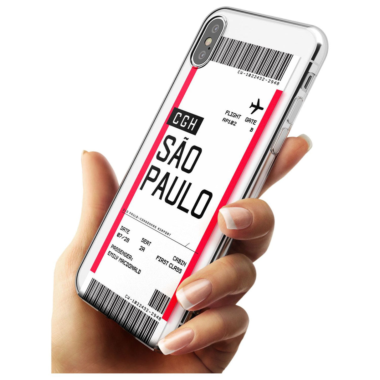 São Paulo Boarding Pass iPhone Case   Custom Phone Case - Case Warehouse