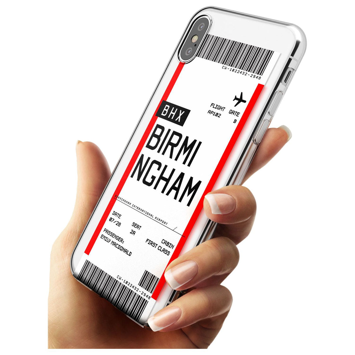 Birmingham Boarding Pass   Custom Phone Case - Case Warehouse