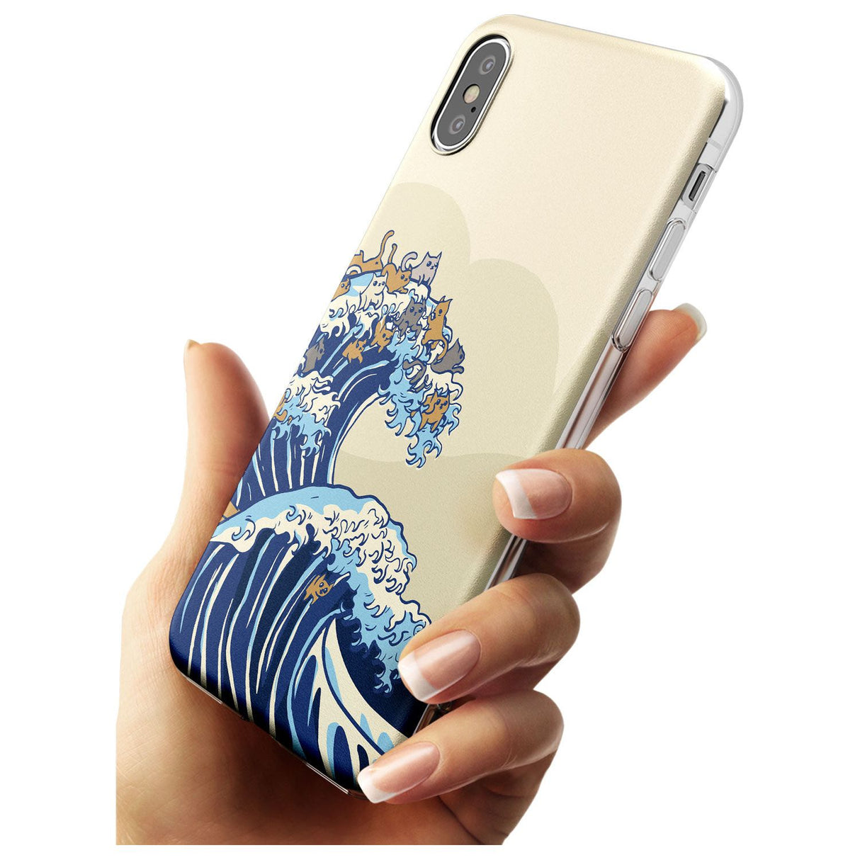 The Great Cat Wave Slim TPU Phone Blanc Space X XS Max XR