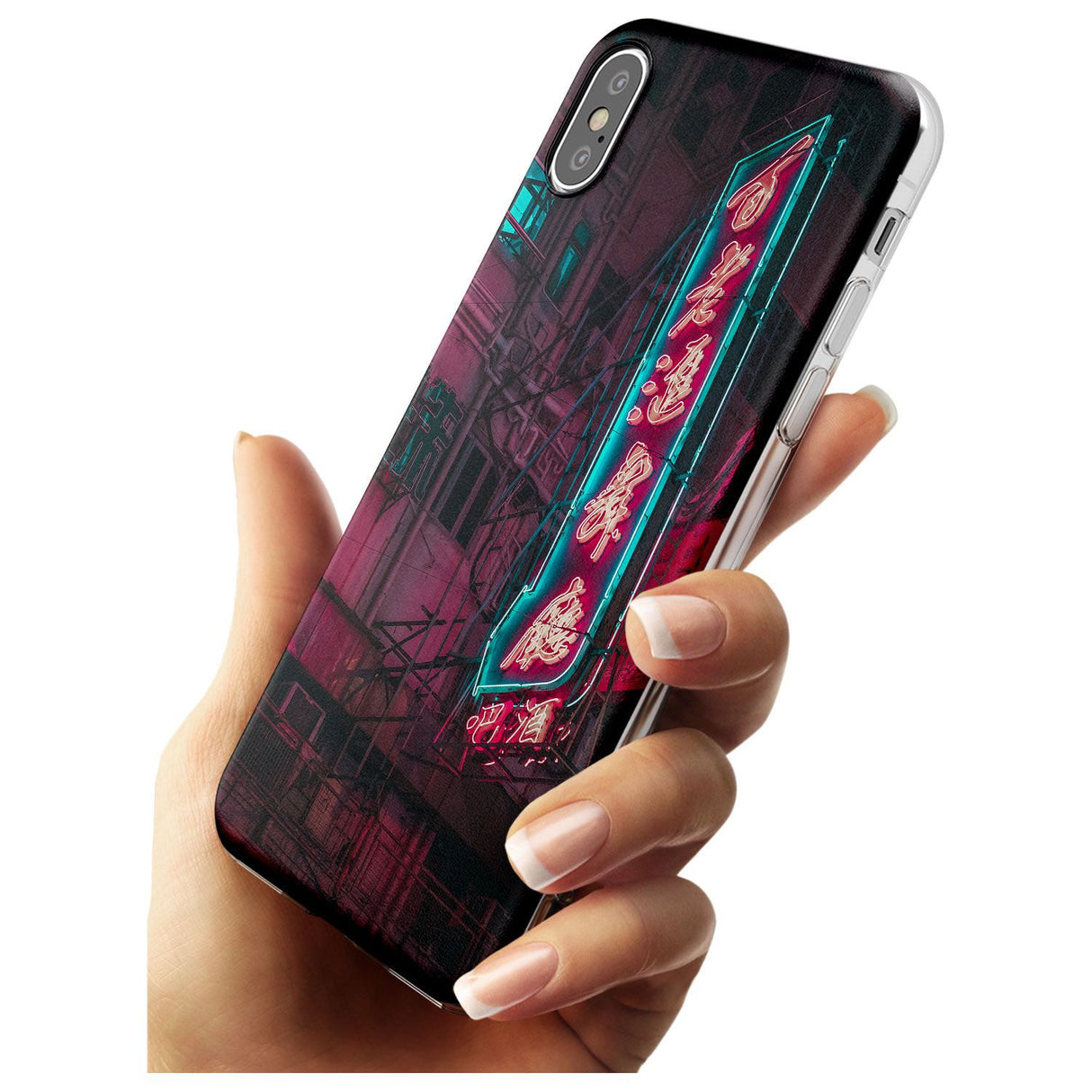 Large Kanji Sign - Neon Cities Photographs Slim TPU Phone Case Warehouse X XS Max XR