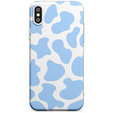 Blue and White Cow Print Slim TPU Phone Blanc Space X XS Max XR