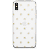 Daisy Pattern - Clear  Cute Floral Design Black Impact Phone Case for iPhone X XS Max XR