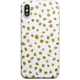 Gold Look on White Dalmatian Polka Dot Spots Slim TPU Phone Case Warehouse X XS Max XR