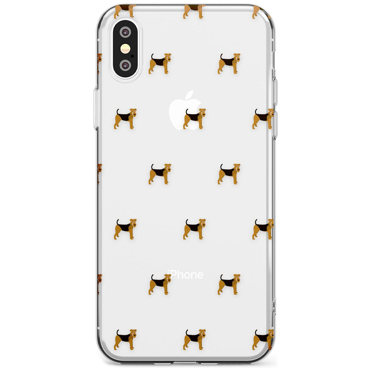 Airedale Terrier Dog Pattern Clear Slim TPU Phone Case Warehouse X XS Max XR