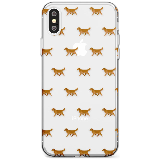 Golden Retriever Dog Pattern Clear Phone Case iPhone X / iPhone XS / Clear Case,iPhone XR / Clear Case,iPhone XS MAX / Clear Case Blanc Space