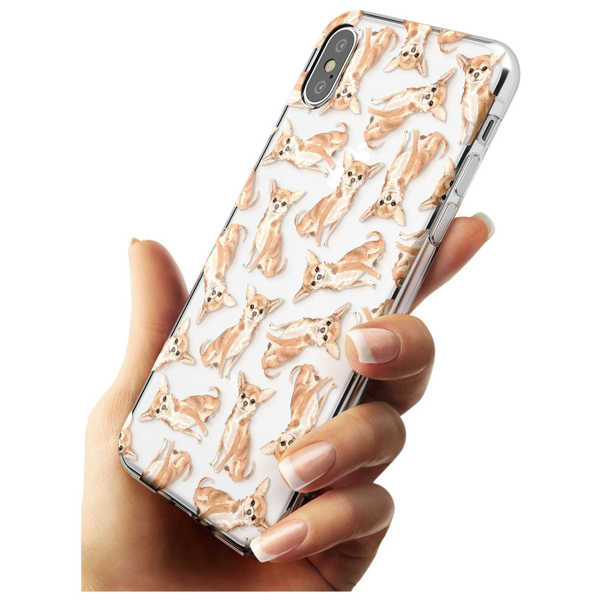 Chihuahua Watercolour Dog Pattern Slim TPU Phone Case Warehouse X XS Max XR