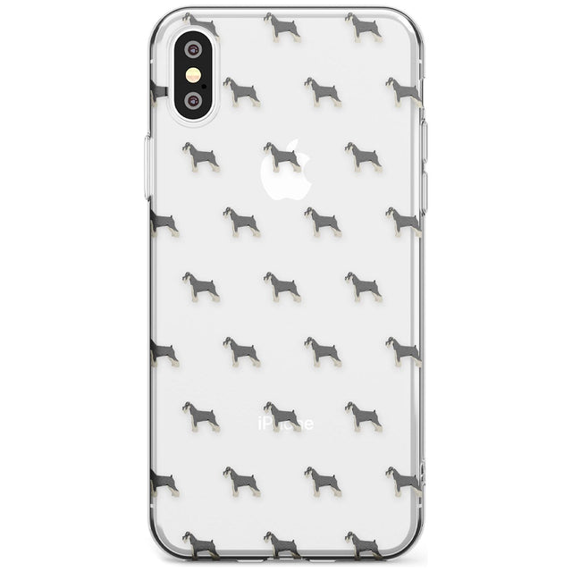 Schnauzer Dog Pattern Clear Slim TPU Phone Case Warehouse X XS Max XR