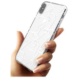 Continuous Line Faces: White on Clear Black Impact Phone Case for iPhone X XS Max XR