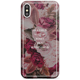 Be a Wildflower Floral Quote Slim TPU Phone Case Warehouse X XS Max XR