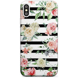 Bold Stripes & Flower Pattern Slim TPU Phone Case Warehouse X XS Max XR