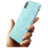 Blue Leaves Vintage Botanical Slim TPU Phone Case Warehouse X XS Max XR