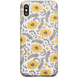 Yellow Blossoms Transparent Floral Slim TPU Phone Case Warehouse X XS Max XR