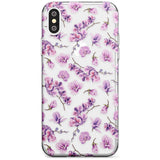 Purple Orchids Transparent Floral Slim TPU Phone Case Warehouse X XS Max XR