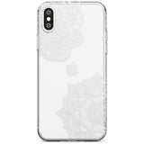 White Henna Florals Slim TPU Phone Blanc Space X XS Max XR