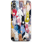 Colourful Horse Pattern Slim TPU Phone Blanc Space X XS Max XR