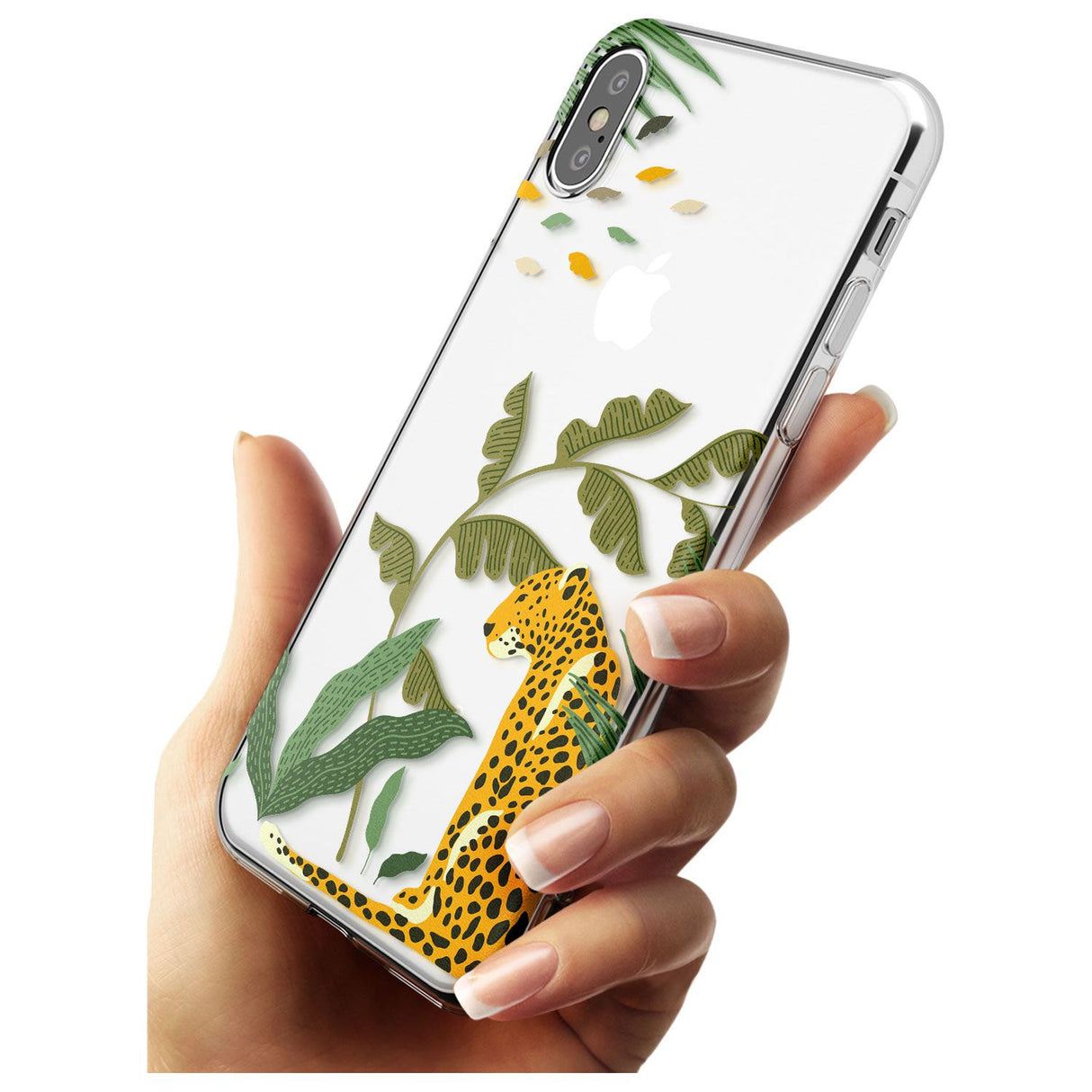 Large Jaguar Clear Jungle Cat Pattern Slim TPU Phone Case Warehouse X XS Max XR