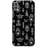 Tribal Palms - White on Black Slim TPU Phone Case Warehouse X XS Max XR