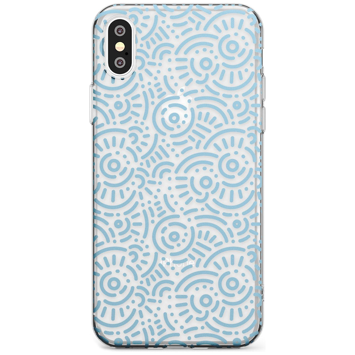 Light Blue Pattern Memphis Retro Pattern Design Slim TPU Phone Case Warehouse X XS Max XR