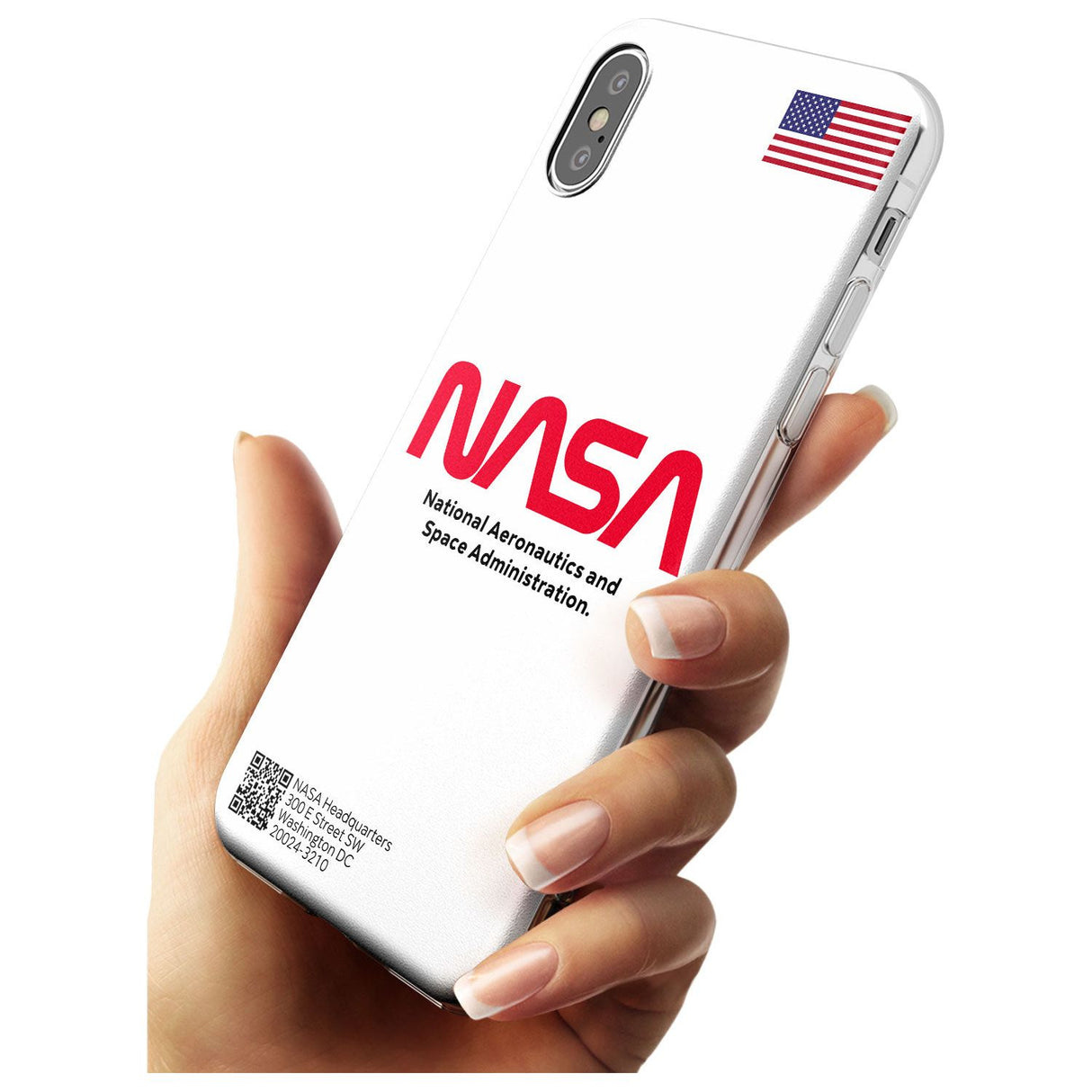 NASA The Worm Slim TPU Phone Blanc Space X XS Max XR