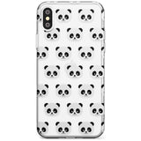 Panda Face Pattern Black Impact Phone Case for iPhone X XS Max XR