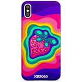 Strawberry Rainbow Black Impact Phone Case for iPhone X XS Max XR