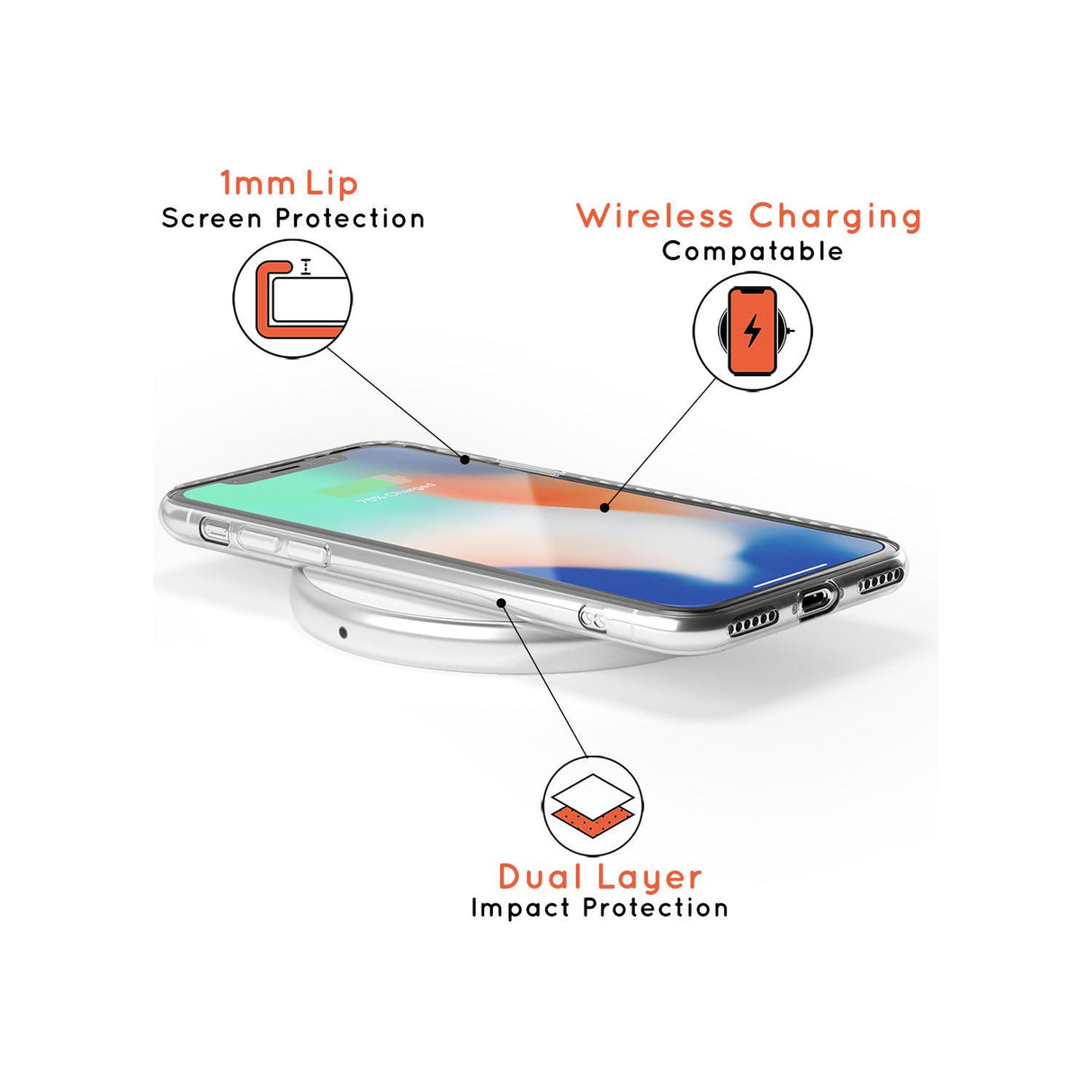 Forest Abduction Slim TPU Phone Blanc Space X XS Max XR