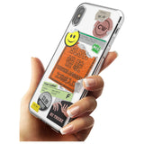 Kanji Signs Sticker Mix Black Impact Phone Case for iPhone X XS Max XR