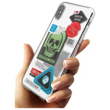 Skull Sticker Mix Black Impact Phone Case for iPhone X XS Max XR