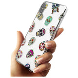 Mixed Sugar Skull Pattern Slim TPU Phone Blanc Space X XS Max XR