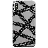 Caution Tape Phrases Cute But Psycho Slim TPU Phone Case Warehouse X XS Max XR