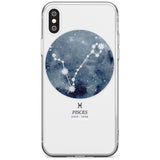 Pisces Zodiac Transparent Design - Blue Slim TPU Phone Case Warehouse X XS Max XR